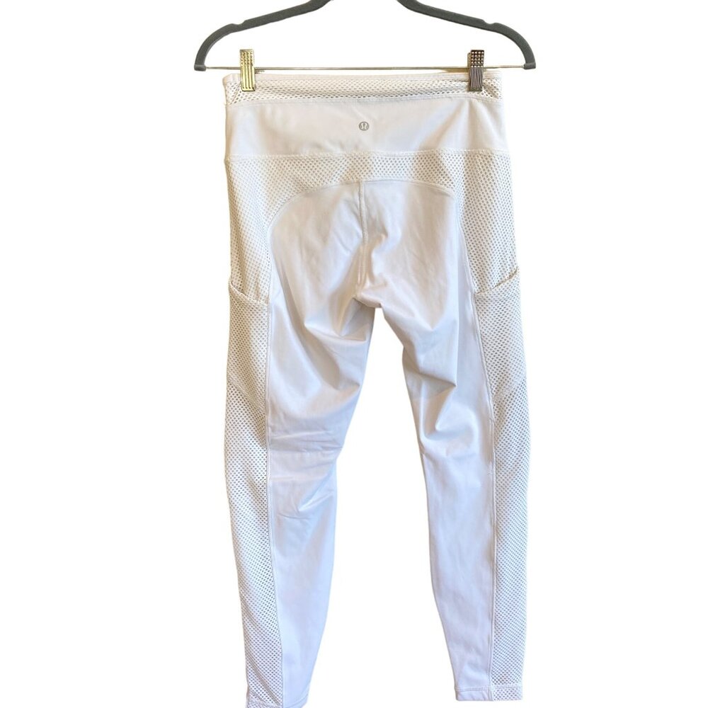 Lululemon Keep Score Tight 28" White Mesh Ventilation Legging *No size tag 8/10? - Picture 5 of 13
